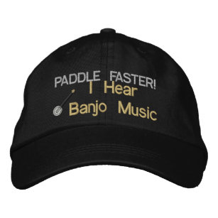 Banjo Music Embroidered Hat