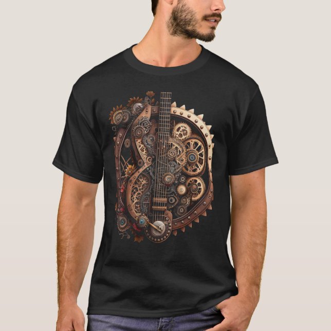 Banjo music instrument Graphic steampunk T-Shirt (Front)