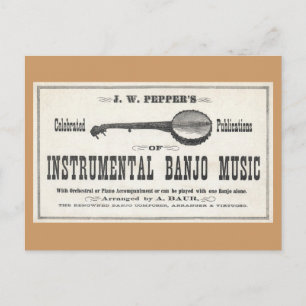 Banjo Music Postcard