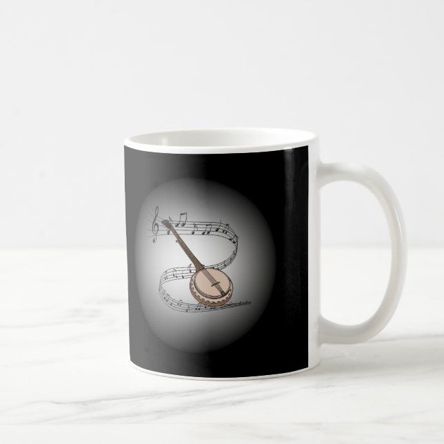 Banjo ~  Musical Globe ~ Musical  Instrument ~ Coffee Mug (Right)