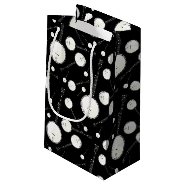 Banjo Musician Music Teacher Small Gift Bag (Back Angled)