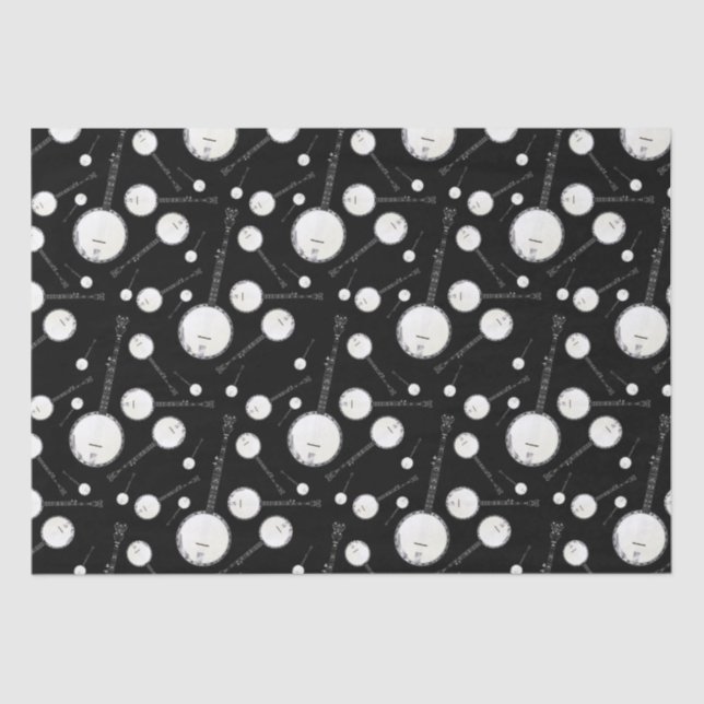 Banjo Musician Music Teacher Tissue Paper (Front)