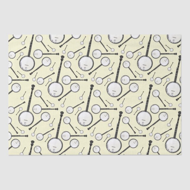 Banjo Musician Music Teacher Tissue Paper (Front)