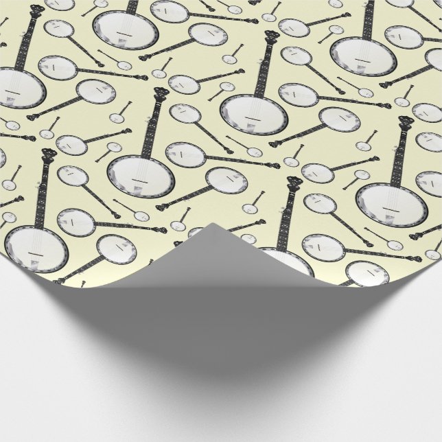 Banjo Musician Music Teacher Wrapping Paper (Corner)