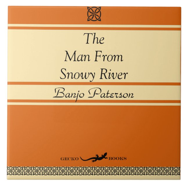Banjo Paterson Retro Style Ceramics Ceramic Tile (Front)