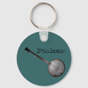 Banjo Picker Key Ring
