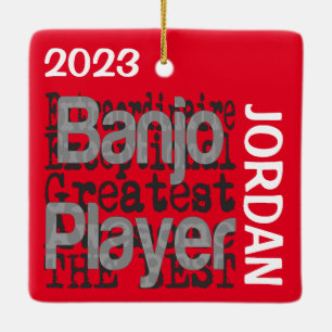 Banjo Player Extraordinaire CUSTOM Ceramic Ornament
