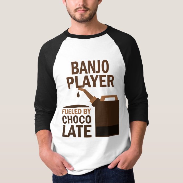 Banjo Player (Funny) Chocolate T-Shirt (Front)