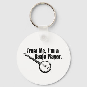 Banjo Player Key Ring