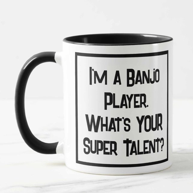 Banjo Player Super Talent. Two Tone Coffee Mug (Creator Uploaded)