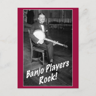 Banjo Players Rock Postcard