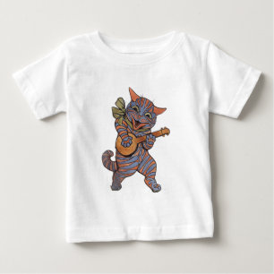 Banjo Playing Cat Baby T-Shirt