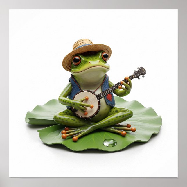 Banjo-Playing Frog Poster (Front)
