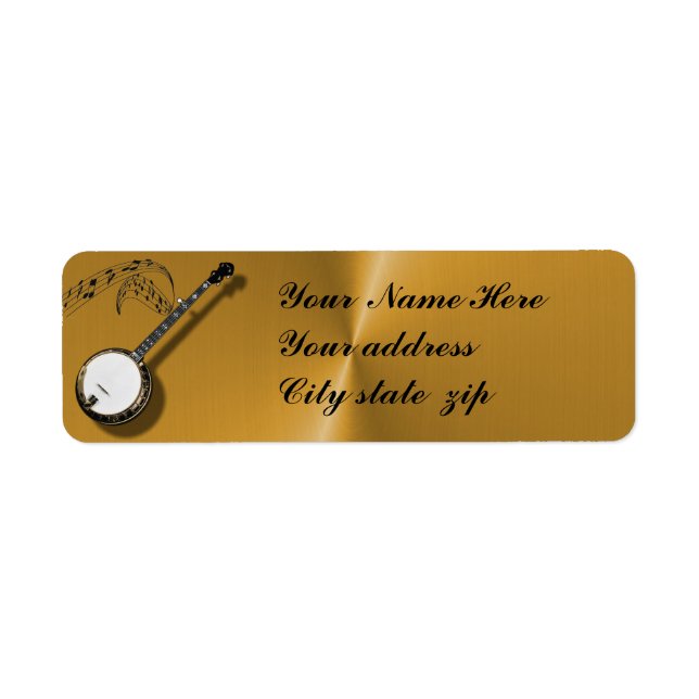 BANJO- RETURN ADDRESS LABEL (Front)