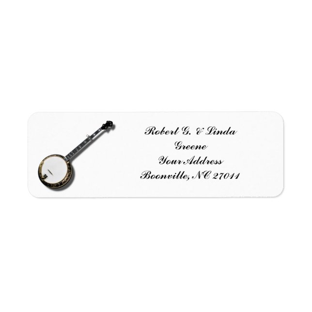 BANJO RETURN ADDRESS LABEL (Front)