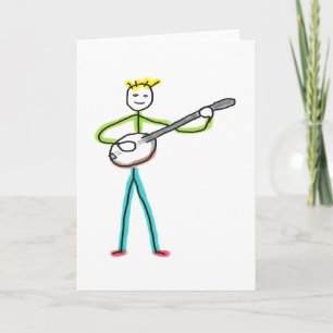 Banjo Stickman Card