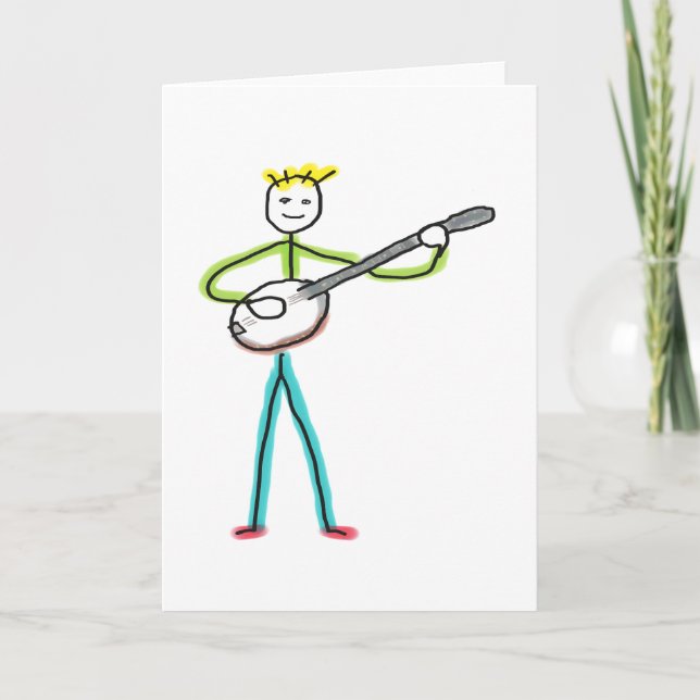 Banjo Stickman Card (Front)