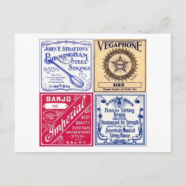 Banjo Strings Postcard (Front)