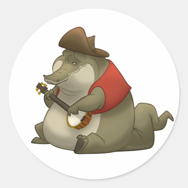 Banjo-Strummin’ Gator Stickers (Front)
