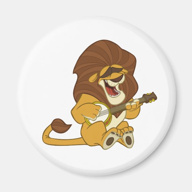 Banjo-Strummin’ Lion Magnet (Front)
