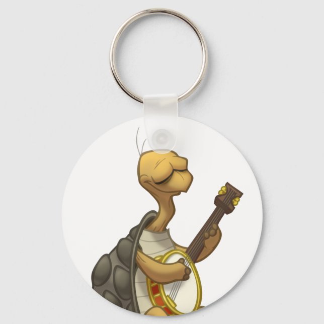 Banjo-Strummin’ Tortoise Keychain (Front)