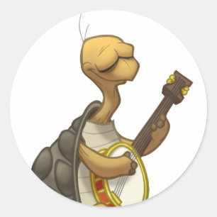 Banjo-Strummin’ Tortoise Stickers