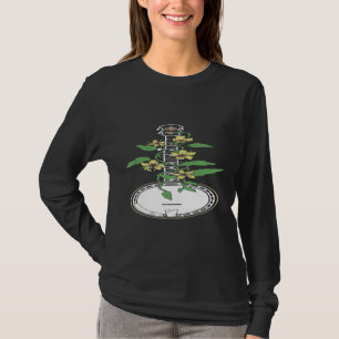 Banjo Vine Flowers Vintage Artistic Acoustic Music T-Shirt
