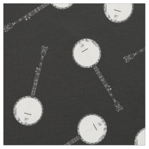 Banjos Music Musician Room Decor Fabric