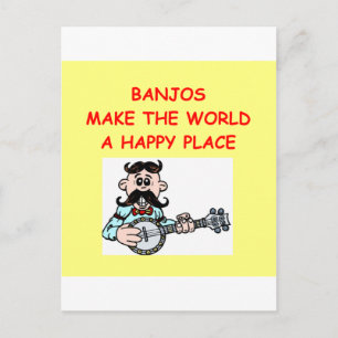 banjos postcard