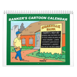 BANK / FINANCIAL / INVESTING gift cartoon calendar
