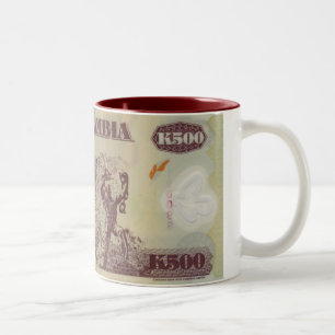 Bank note of Zambia Two-Tone Coffee Mug