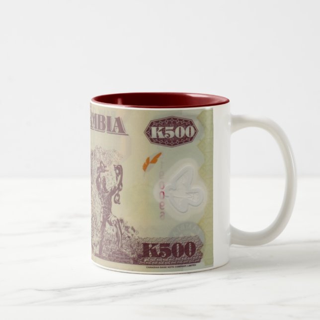 Bank note of Zambia Two-Tone Coffee Mug (Right)