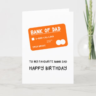 Bank of Dad Funny Father's Day ATM Card