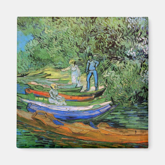 Bank of the Oise at Auvers by Vincent van Gogh Magnet (Front)