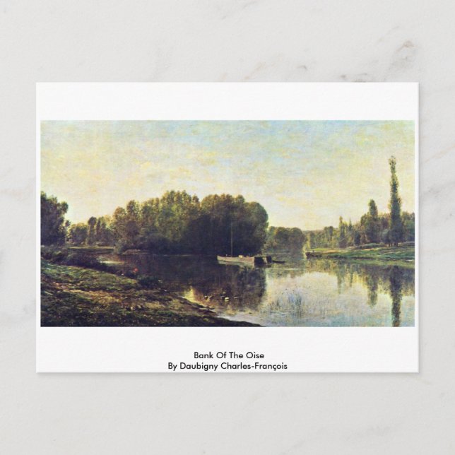 Bank Of The Oise By Daubigny Charles-François Postcard (Front)