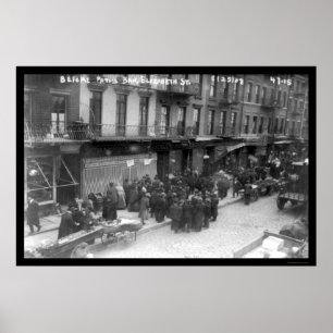 Bank Panic in New York City 1908 Poster