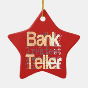 Bank Teller Extraordinaire Ceramic Ornament