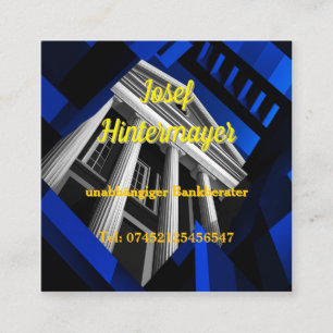 Bankberater, BankangestellterVisitenkarte Enclosure Card