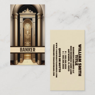 Banker Bank Vault Business Card