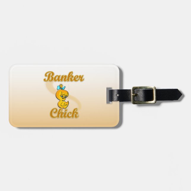Banker Chick Luggage Tag (Front Horizontal)