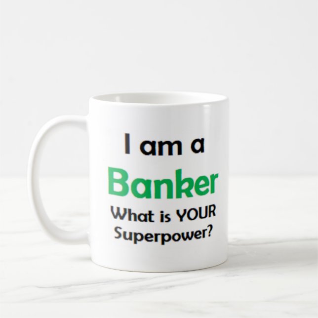 banker coffee mug (Left)