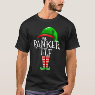 Banker Elf   Family Matching Group Christmas   Squ T-Shirt