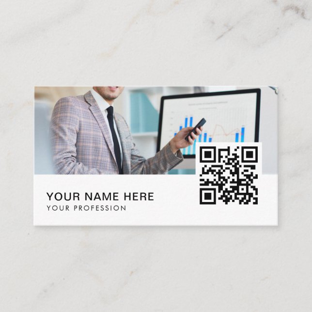 Banker QR Code  Business Card (Front)