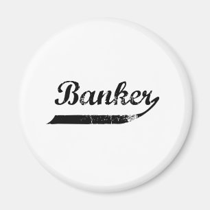 Banker typography magnet