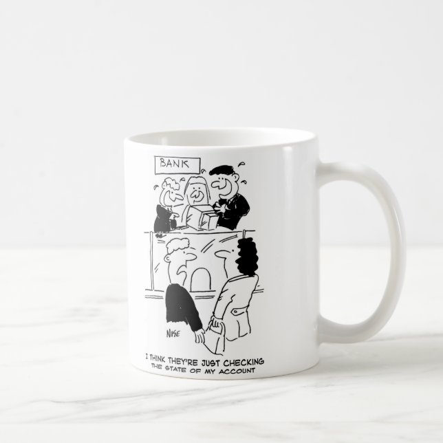 Banking. Checking the state of a bank account Coffee Mug (Right)