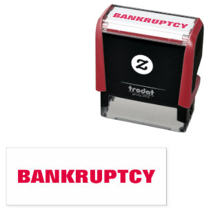 BANKRUPTCY Business Default Red Self-inking Stamp