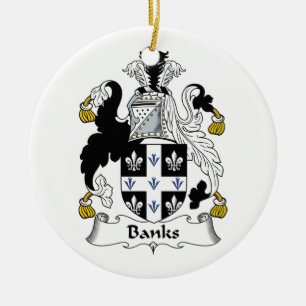 Banks Family Crest Ceramic Ornament