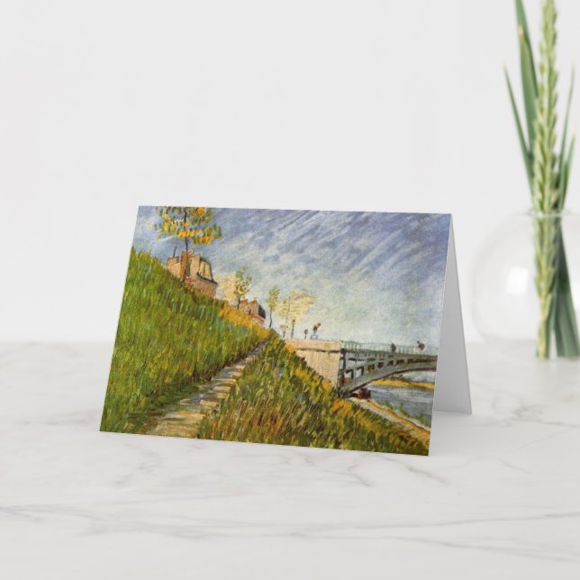 Banks of Seine, Pont de Clichy by Vincent van Gogh Card (Front)