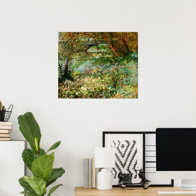 Banks of Seine, Pont de Clichy by Vincent van Gogh Poster (Home Office)