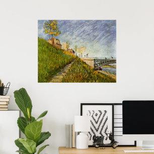 Banks of Seine, Pont de Clichy by Vincent van Gogh Poster